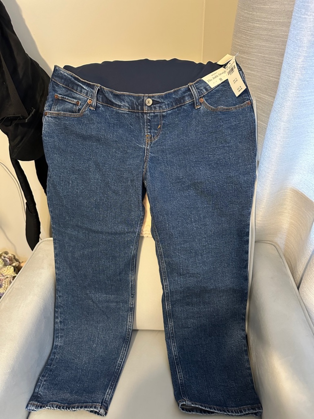 Abercrombie & Fitch Dark Blue Women's Maternity Jeans
